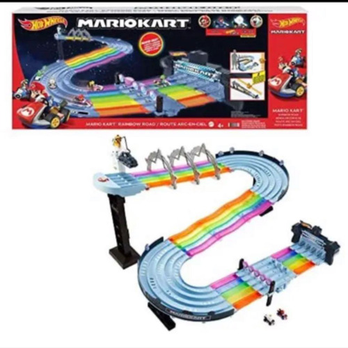 Mario Kart Hot Wheels Pista Senda Arcoiris Rainbow Road