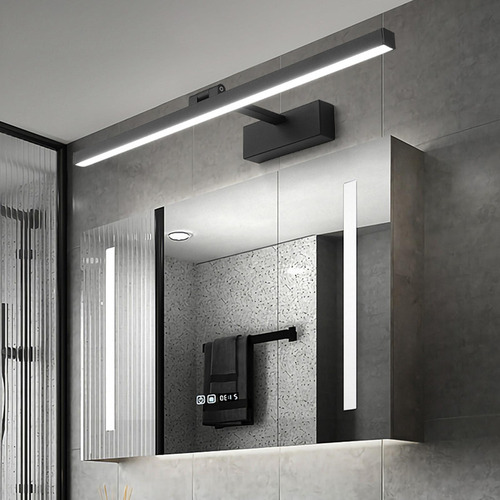 Luz De Espejo Led Baño 9w / Los 40cm 9w Luz Blanca Negra