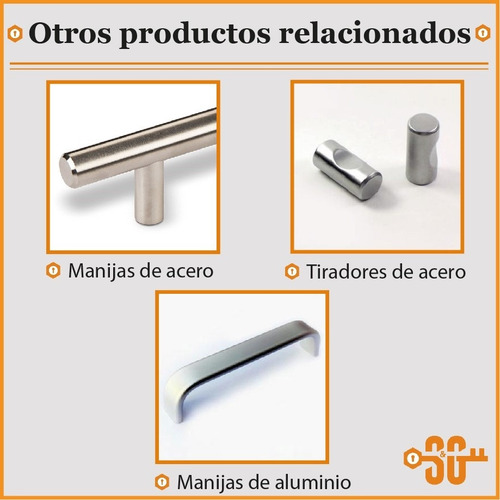 Tirador Manija Herraje Para Cajón Mueble Patagonia X 12 Unid
