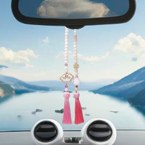 Colgante De Coche Feng Shui Regalos Madera Auto Rosa