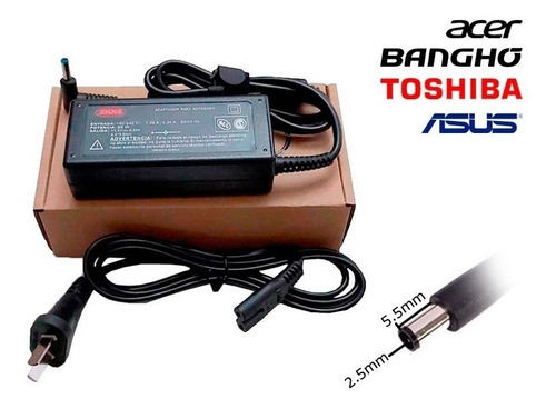 Imagen 4 de 10 de Cargador Notebook Universal 65w 19v 3.42a Pin 5.5x2.5mm