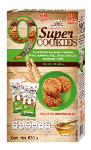 Galletas Super Cookies Con 9 Super Foods 630g Taifelds