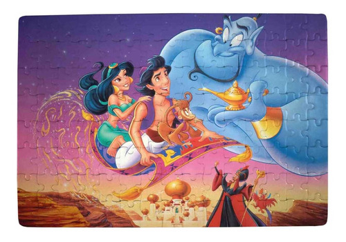 Rompecabezas Aladdin Caricatura A4 Infantil A Granel Sublima