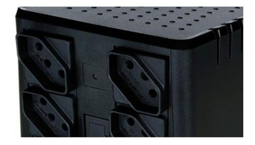 Estabilizador de tensão Ts Shara PowerEst Home 9007 1000VA entrada de 115V/220V e saída de 115V preto