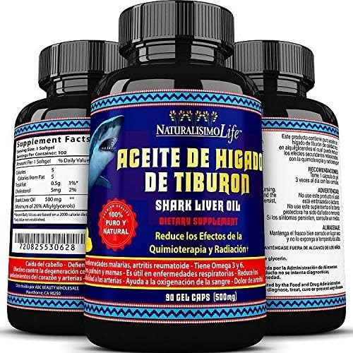 Aceite Puro De Higado De Tiburon +500mg 20% Alquilgliceroles