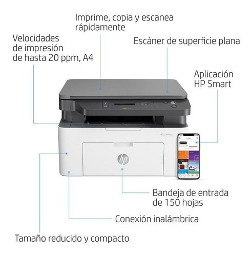 Imagen 2 de 3 de Impresora Multifuncional Hp Laserjet Mfp 135w Oferta