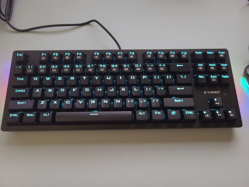 Teclado Mecanico E-yooso K260 Rgb Gamer Color del teclado Negro Idioma Inglés US