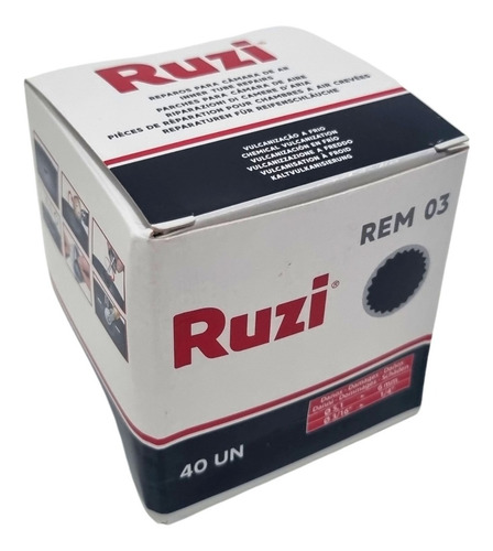 Imagem 6 de 6 de Remendo Preto R03 R-0 A Frio Câmara De Ar Ruzi 40und