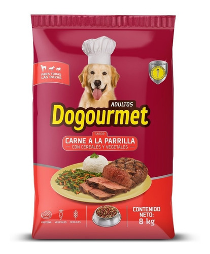 Imagen 2 de 2 de Alimento Para Perros Dogourmet Adultos Carne Parrilla 8kg