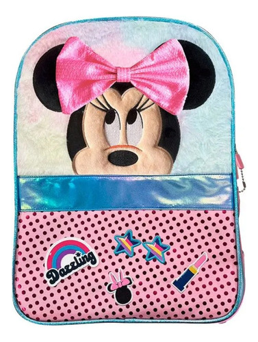 Mochila Escolar Infantil Minnie Mouse Pink Bow Color Multicolor Diseño De La Tela Minnie Mouse Pinw Bow