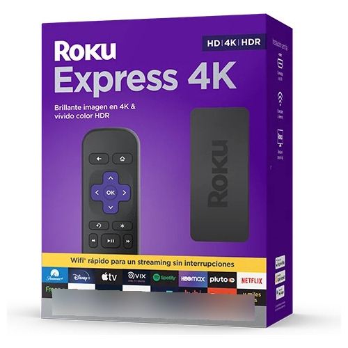 Roku Express 4k Color Negro Tipo De Control Remoto Estándar (Reacondicionado)