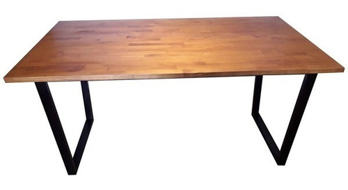 Imagem 3 de 3 de 2 Pé Base Jantar 75cm Industrial Quadrado Tubo Metalon 50x30