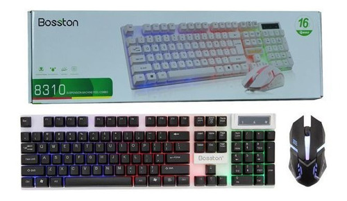 Teclado Y Mouse Combo Gamer Luminoso Rgb Led Usb Pc Laptop