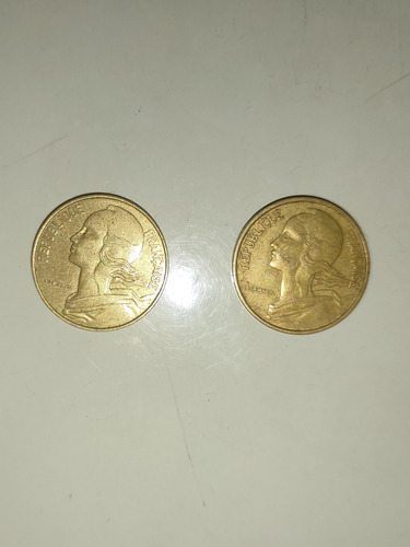Monedas De 10 Céntimos Francia Antiguas Años 1968-1986