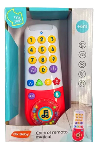 Juguete Didáctico Control Remoto Musical Ok Baby +6m