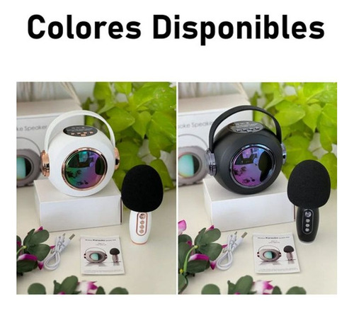 Parlante Micrófono Efectos Voz Bluetooth Luces Rgb