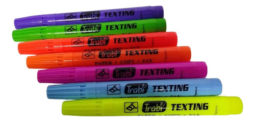 Resaltador Trabi Texting X 7u. Colores Fluo