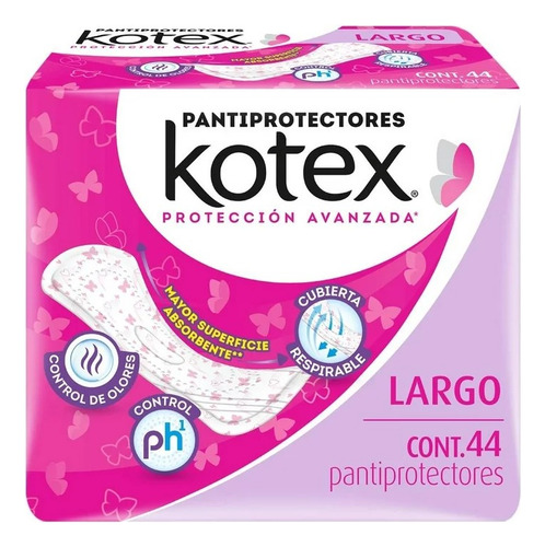 4 Pza Pantiprotectores Kotex Largos 44 Pzas