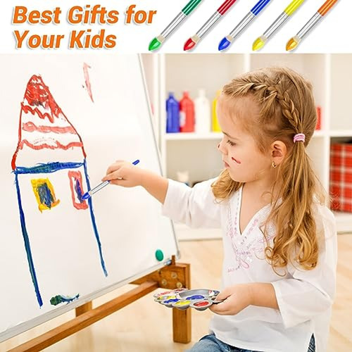 Crayola Pintura Lavable Anezus - Juego De 10 Pinceles De Pin