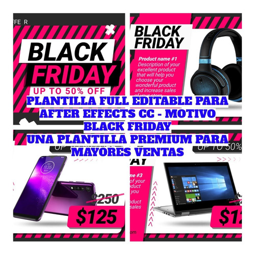 Plantilla After Effects Editable Para Black Friday Y Ventas