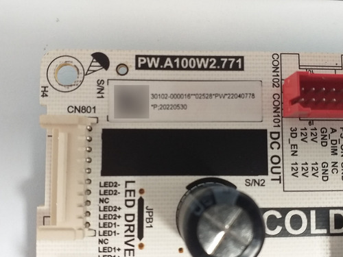 Tarjeta Fuente Para Pantalla Modelo 55s450 (Usado)