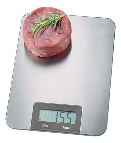 Balança Digital Culinaria Alta Precisão Inox Até 15kg Capacidade Máxima 15 Kg Cor Cinza