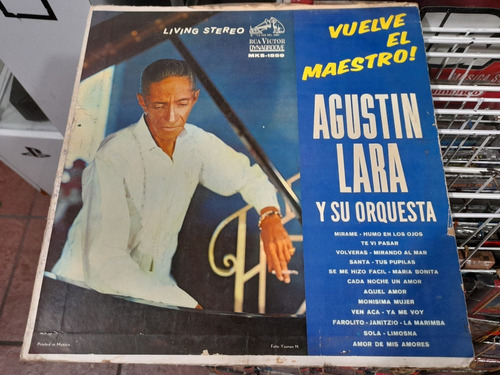 Lp Agustin Lara Y Su Orquesta En Acetato,long Play