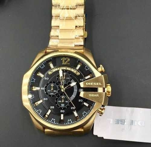 Relógio Diesel Chief Dz4360 Ouro Preto 18k