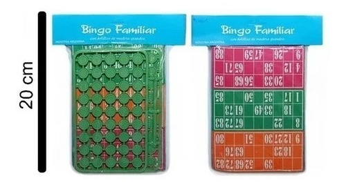 Imagen 2 de 2 de Bingo Familiar 90 Bolillas Plasticas + 12 Cartones Loteria