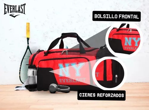 Imagen 4 de 6 de Bolso Everlast Deportivo Viaje Urbano Gym Reforzado Cierres