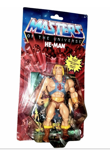 He-man Versión Mattel Cabeza Retro, 14 Cm. 20 Movidas. (Usado)