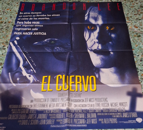 Poster El Cuervo Brandom Lee Original