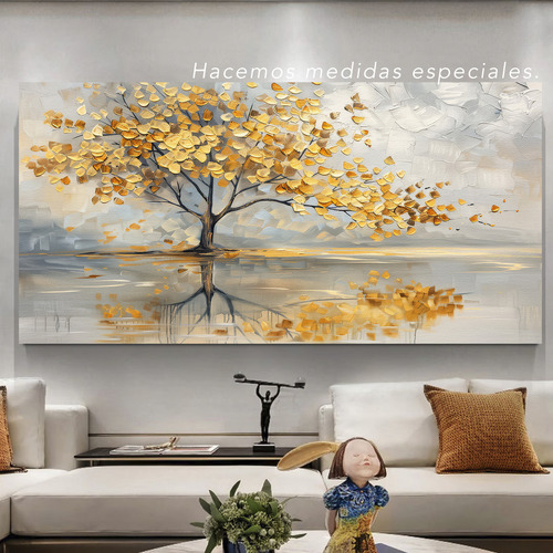 X Pintura De Diamante Diy 5d 80x40 Cm - Árbol Dorado Simple