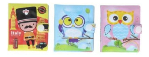 Pack De 3 Libretas Mini Búho / Soldado 6x7.5cm Cs!