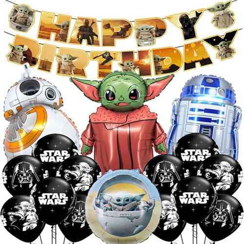 Globos De Cumpleaños Decoración Star Wars Fiesta Temática