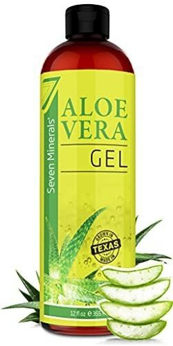 Gel De Aloe Vera Orgánico Seven Minerals De 12 Oz Puro De