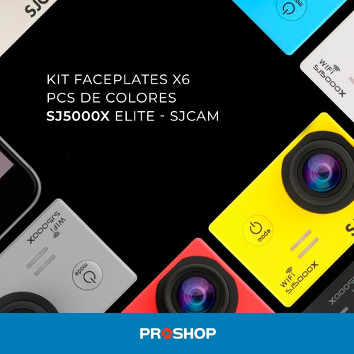 Imagen 2 de 10 de Kit Faceplates X 6 Pcs De Colores Para Sj5000x Elite - Sjcam