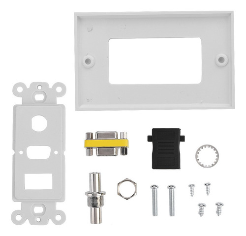 Panel De Toma Multimedia, Toma De Placa De Pared, Hdmi+vga+d