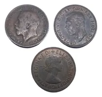 Comprar Monedas Inglaterra 1 Penique 3 Generaciones Set 3 Piezas