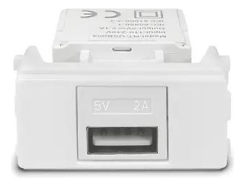 Carregador Usb 2.0 Keystone Suporte Trilho Din Para Quadro