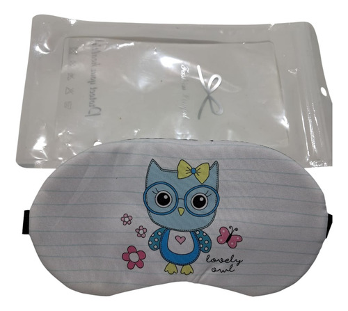Máscara.antifaz Para Dormir. Para Niños/as. Ideal Piyamadas Blanco Lechucita