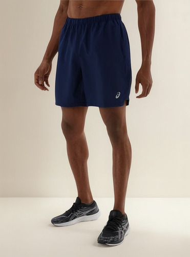 Short Asics Hombre Caballero Running Azul Ready Set 7in