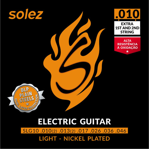 Encordoamento Jogo De Cordas Solez P/ Guitarra 010 - Slg10