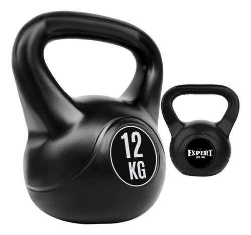 Pesas Rusas Kettlebell 12kg Mancuerna Calidad N1 El Rey Color Negro