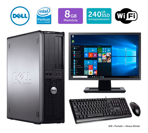 Dell Optiplex 780int Barato Dcore 8gb Ssd240 Mon19w Brinde