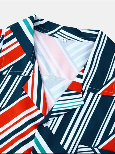 Camisa De Caballero Casual A Rayas