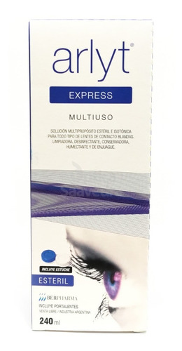 Imagen 3 de 4 de Arlyt Express 240 Ml Solucion Para Lentes Contacto + Estuche