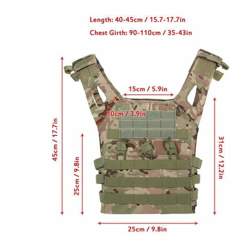 Colete Multicam Tático Modular Airsoft Militar Paintball