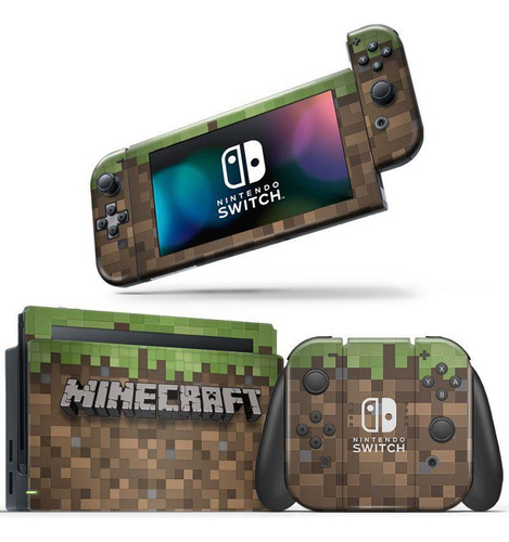 Skin Adesivo Protetor Para Nintendo Switch Minecraft B1