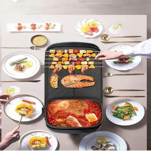 Plancha Parrillera Eléctrico 2en1 Parrillera Carne